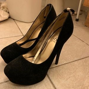 Black  suede heels